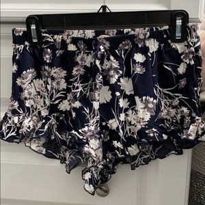 Blue Flowery Shorts